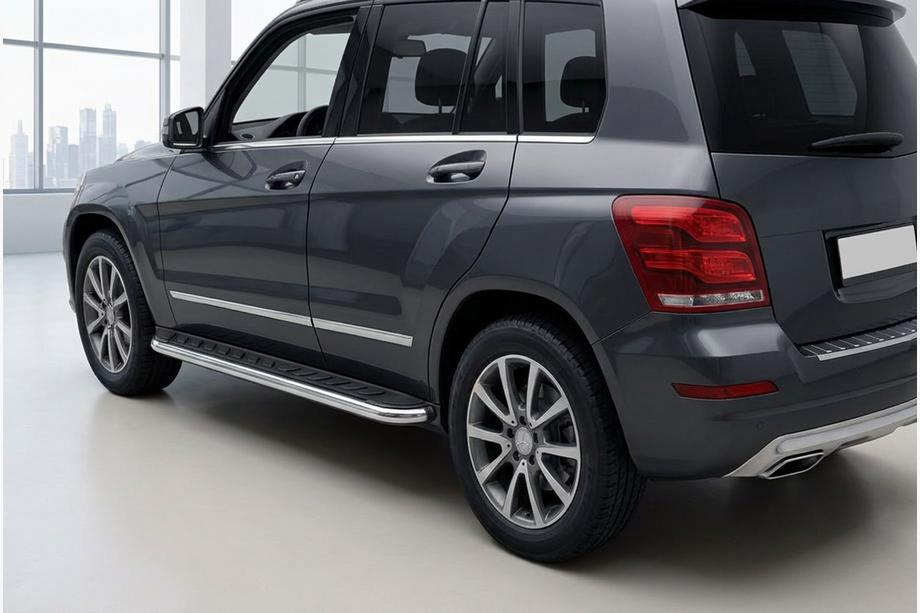 Mercedes GLK-klasse X204 2008–2015 Maydos V1 side steps (set van 2, aluminium/RVS) Image