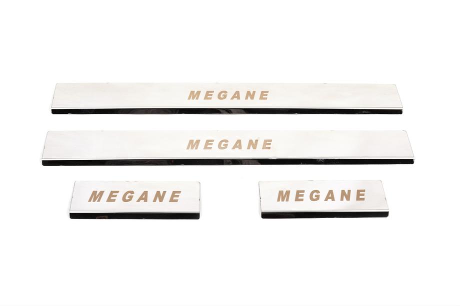 Renault Megane III 2009–2016 Carmos dorpellijsten (set 4 stuks, RVS) Image