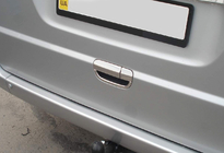 Mercedes Viano 2004–2014 RVS afdekking voor achterdeurhandgreep OmsaLine - Italiaans roestvrij staal foto 2