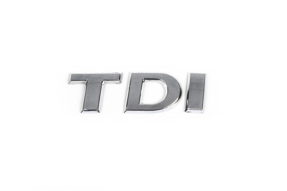 Volkswagen Jetta 2011–2018 TDI-embleem (OEM-look) TD chroom, I rood Foto 2