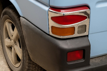 Volkswagen T4 Transporter 1990–2003 RVS remlichtcovers (set van 2) Carmos - Turks staal foto 1
