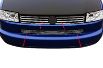 Volkswagen T4 Transporter 1990–2003 Sierlijsten voor bumperrooster (rechte motorkap) (3 stuks, RVS) foto 1