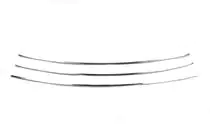 Volkswagen T4 Transporter 1990–2003 Sierlijsten voor bumperrooster (rechte motorkap) (3 stuks, RVS) foto 3