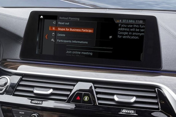 BMW-auto's krijgen Skype for Business-softwarepakket