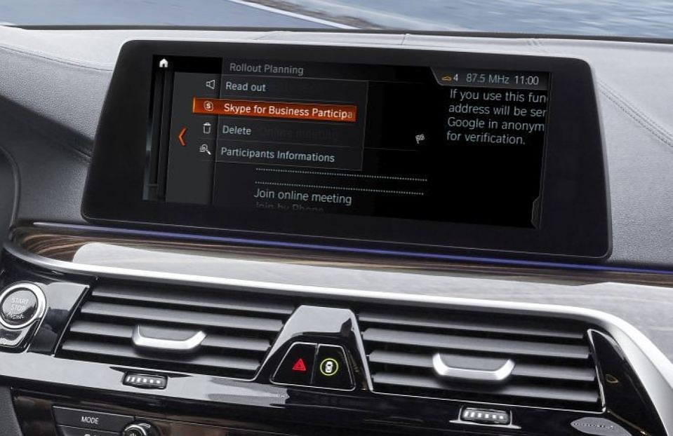 BMW-auto's krijgen Skype for Business-softwarepakket