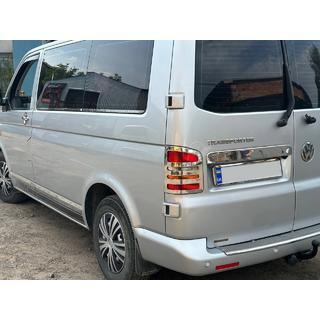 Achterlichtcovers (Carmos, set van 2, RVS) Volkswagen T5 Caravelle 2004–2010 foto 4