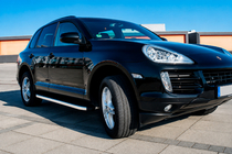 Porsche Cayenne 2003–2010 BlackLine zijsteps (2 stuks, aluminium) foto 1