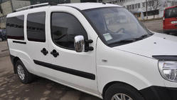 Fiat Doblo I 2005–2010 Chromen dakrails Maxi basis, kunststof voeten foto 19