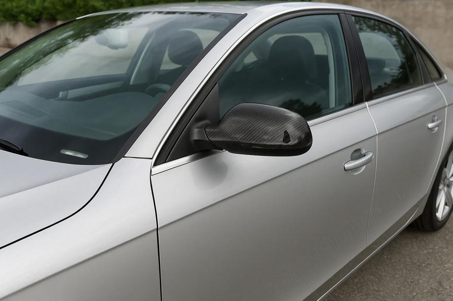 Audi A4 B8 2007–2015 Spiegelkappen 2010-2015 (2 stuks, echt carbon) Image
