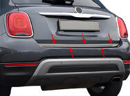Fiat 500X 2014–2024 Kofferbakrand (RVS) foto 7