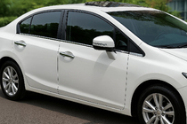 Honda Civic Sedan IX 2011–2016 Exterieur raamomlijsting OmsaLine (6-delig, RVS) foto 1