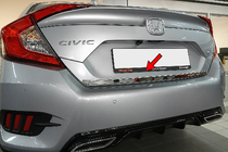Honda Civic Sedan X 2016–2021 Kofferbakrand (RVS) foto 1