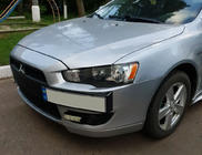 Mitsubishi Lancer X 2008– Kentekenplaathouder (kunststof) Mat zwart foto 1