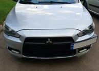 Mitsubishi Lancer X 2008– Kentekenplaathouder (kunststof) Mat zwart foto 4