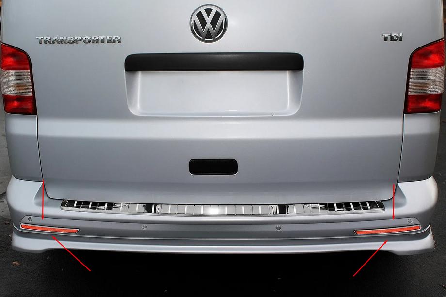 Volkswagen T6 2015–2024 RVS sierkappen voor achterreflectoren (2 st.) Image
