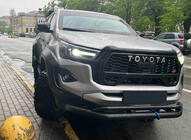Toyota Hilux 2015– Dubbele voorbumperbeschermer Vegas (2015-2020, zwart, 76mm) foto 1
