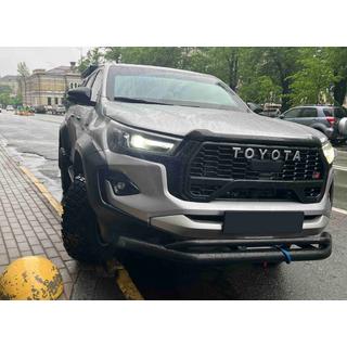 Dubbele voorbumperbeschermer Vegas (2015-2020, zwart, 76mm) Toyota Hilux 2015– foto 1