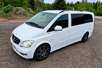Mercedes Viano 2004–2014 Zwarte dakrails CAN origineel design (metalen voeten) foto 2