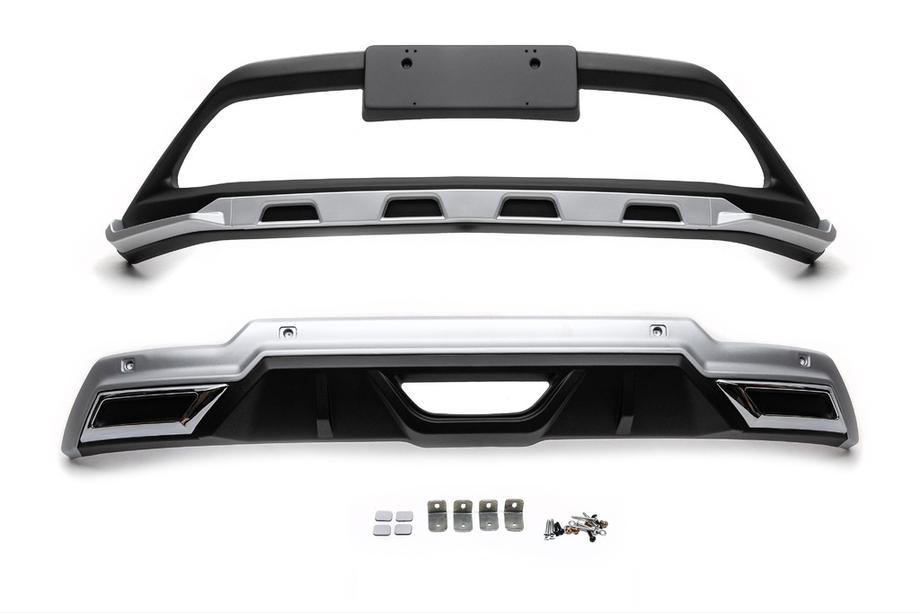 Toyota C-HR 2016–2023 Voor- en achterbumperlip V1 (2 stuks, kunststof) Foto 1