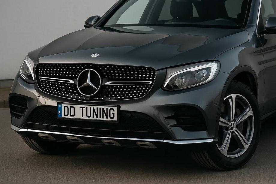 Mercedes GLC Coupé C253 2016–2023 Voorgrille Diamond Black (2015-2019) Met camerabevestiging Image