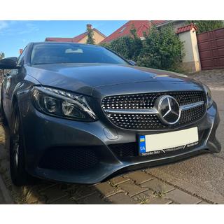 Voorgrille Diamond Silver (voor Avantgarde/AMG-Line/C43 AMG) Mercedes C-klasse W205 2014–2021 foto 4