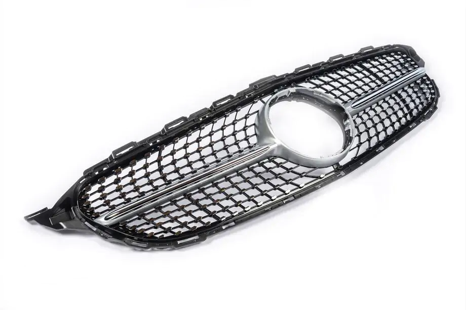 Mercedes C-klasse W205 2014–2021 Voorgrille Diamond Silver (voor Avantgarde/AMG-Line/C43 AMG) Foto 12