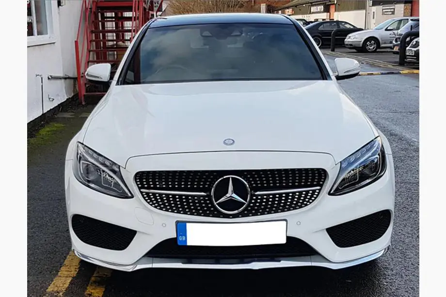 Mercedes C-klasse W205 2014–2021 Voorgrille Diamond Silver (voor Avantgarde/AMG-Line/C43 AMG) Foto 17