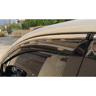 Raamdeflectoren met chroomstrip (Niken, set van 4) Nissan Qashqai 2014–2021 foto 2