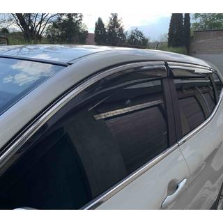 Raamdeflectoren met chroomstrip (Niken, set van 4) Nissan Qashqai 2014–2021 foto 1