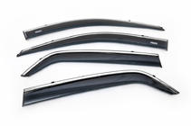 Kia Sportage 2004–2010 Raamwindschermen met chromen sierlijst (set van 4, Niken) foto 4