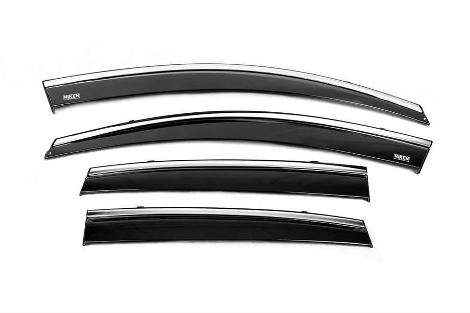 Honda CRV 2012–2016 Raamwindschermen met chromen sierlijst (set van 4, Niken) Foto 3