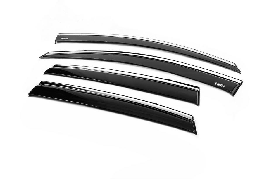 Honda CRV 2012–2016 Raamwindschermen met chromen sierlijst (set van 4, Niken) Foto 4