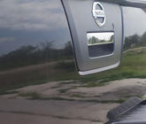 Nissan Navara 2006–2015 RVS afdekking voor kofferklephandgreep OmsaLine - Italiaans roestvrij staal foto 2