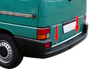 Volkswagen T4 Caravelle/Multivan 1990–2003 RVS laadrandbescherming voor de kofferbak OmsaLine, Achterklep - 1 deur foto 1