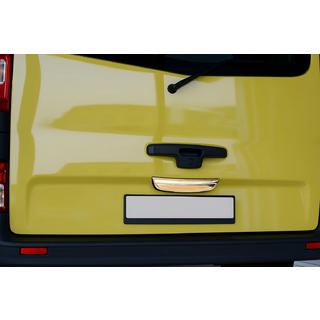 Chromen sierlijst boven kenteken (1-deurs, onder, RVS) Renault Trafic 2001–2015 foto 1