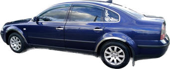 Volkswagen Passat B5 1997–2005 RVS wielkastlijsten (set van 4 stuks) Sedan, 1996-2000 foto 3