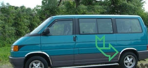 Volkswagen T4 Caravelle/Multivan 1990–2003 RVS wielkastlijsten (set van 4 stuks) foto 5