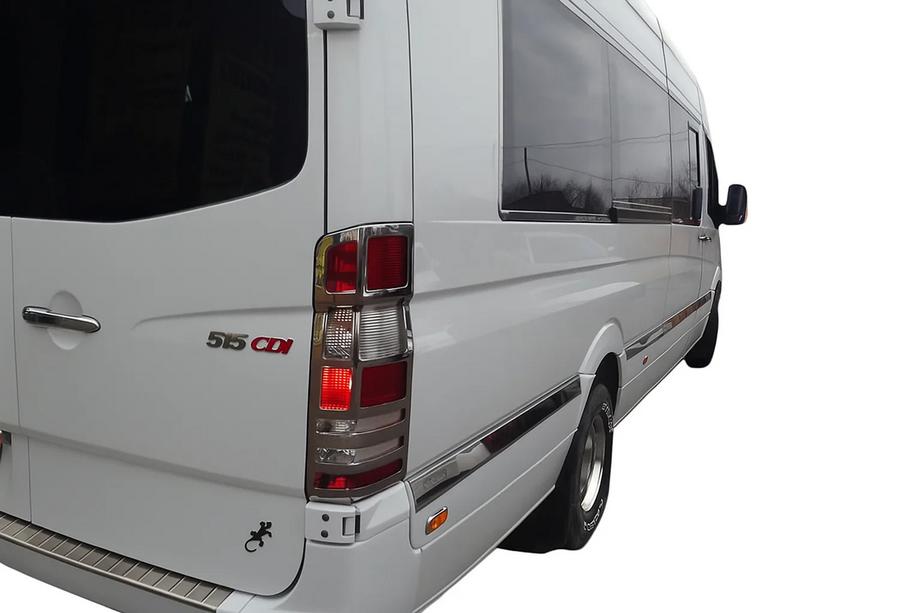 Mercedes Sprinter W906 2006–2018 Achterlichtcovers (2 st., RVS) Image