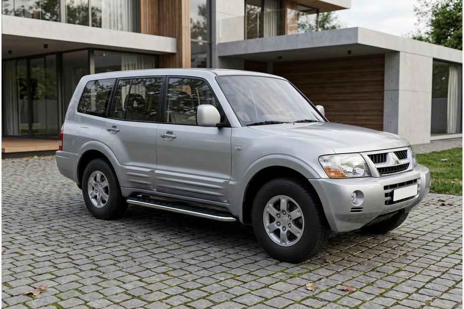 Mitsubishi Pajero Wagon III 1999–2006 Maydos V1 side steps (set van 2, aluminium/RVS) Image