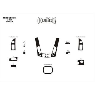 Dashboard sierlijstenset (13-delig) Mitsubishi L200 2006–2015 foto 4