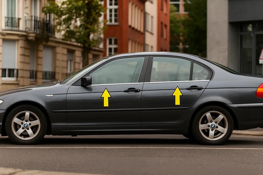 BMW 3 Serie E46 1998–2006 Raamomlijsting (RVS) Image