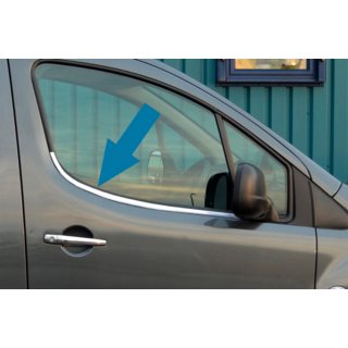 RVS raamlijsten voor deurvensters Citroen Berlingo 2008–2018 foto 1