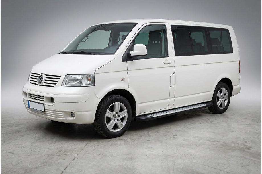 Volkswagen T5 Transporter 2003–2010 Side steps Allmond Grey (set van 2, aluminium) Korte wielbasis Image