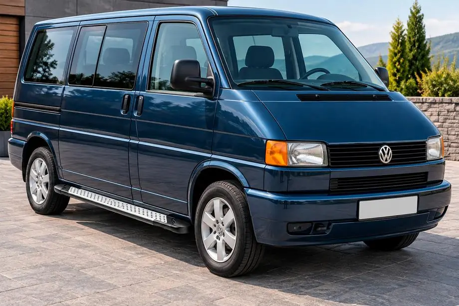 Volkswagen T4 Caravelle/Multivan 1990–2003 Side steps Allmond Grey (set van 2, aluminium) Image