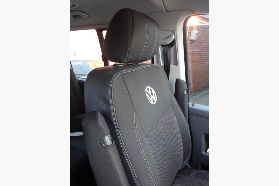 Volkswagen T5 Caravelle 2004–2010 Autostoelhoezen (kunstleer en stof, Premium) Foto 14