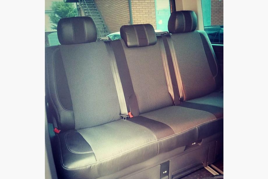 Volkswagen T5 Caravelle 2004–2010 Autostoelhoezen (kunstleer en stof, Premium) Foto 5