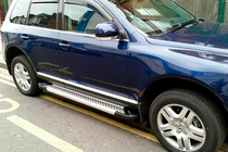 Volkswagen Touareg 2002–2010 Side steps Allmond Grey (set van 2, aluminium) foto 1