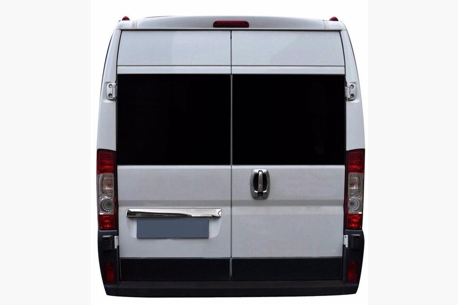 Fiat Ducato 2006–2025 Chromen strip boven kenteken (RVS) Foto 2