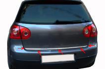 Volkswagen Golf 5 2003–2009 Kofferbakrand (RVS) foto 2