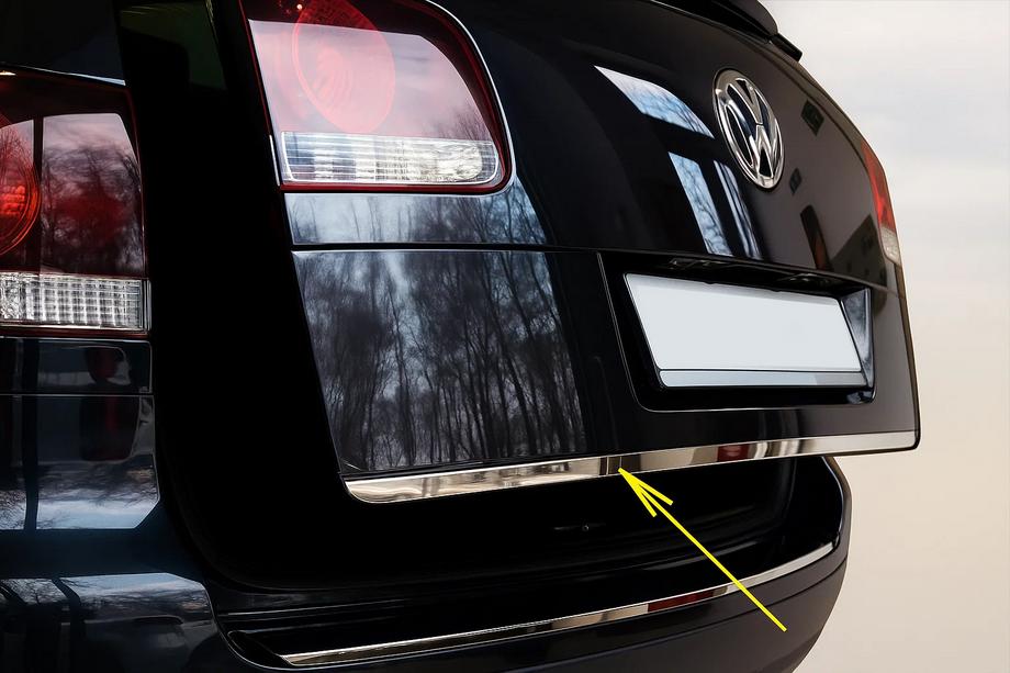 Volkswagen Touareg 2002–2010 Chroom sierlijst voor kofferklep OmsaLine - Italiaans roestvrij staal Image